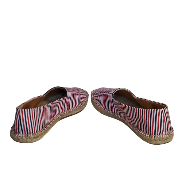 J. Crew Red White Blue Striped Canvas Jute‎ Rope Espadrilles Flats Patriotic - Picture 12 of 16